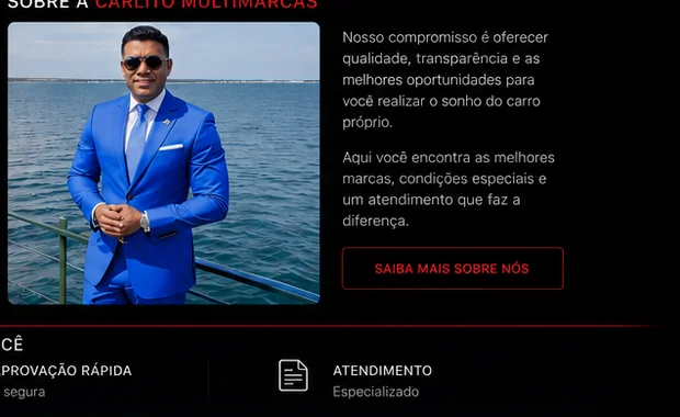 Seção institucional Quem Somos